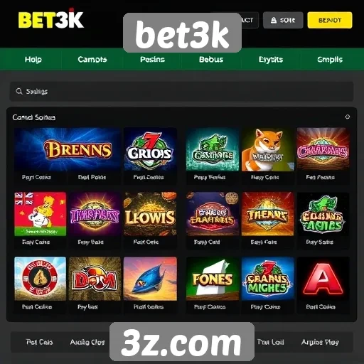 Principais jogos disponíveis no bet3k